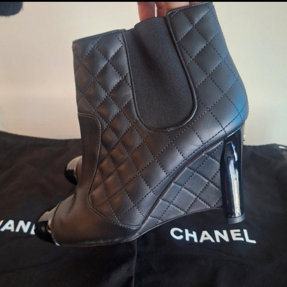 CHANEL Quilted Lambkskin Booties - Picture 16 of 16
